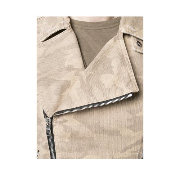 Balmain Destroyed Camouflage Print Biker Jacket - Picture 9 of 13
